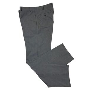 Ralph Lauren Slim Fit Micro Houndstooth Dress Pants Men 38x32 Grey Black Stretch